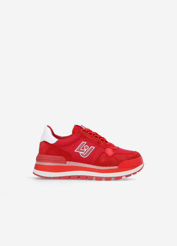 Red Women's Liu Jo Brighty Mesh Sneakers | LED-671532