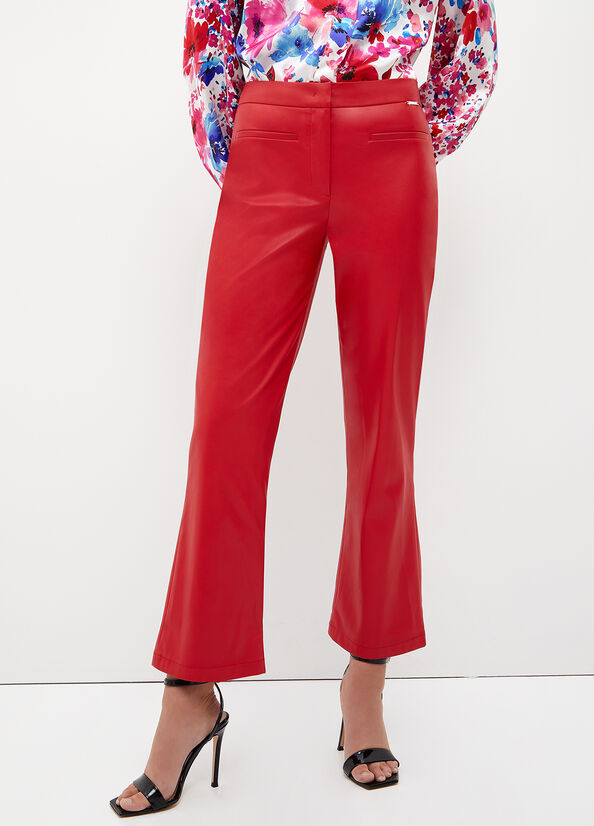 Red Women's Liu Jo Fabric Pants | ZVD-507326