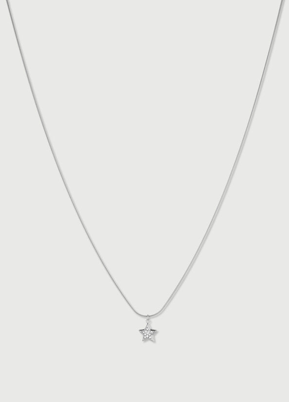 Silver Women's Liu Jo Necklace With Star Jewelry | CWI-405317