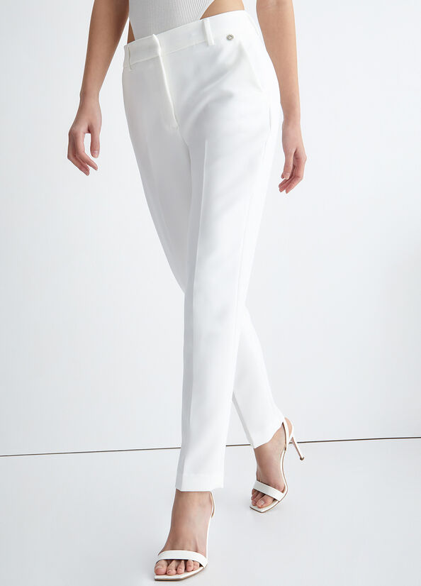 White Women's Liu Jo Cigarette Pants | XMK-746528