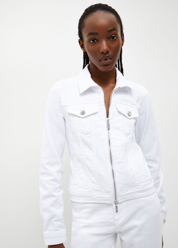 White Women's Liu Jo Denim Jackets | CLP-517894