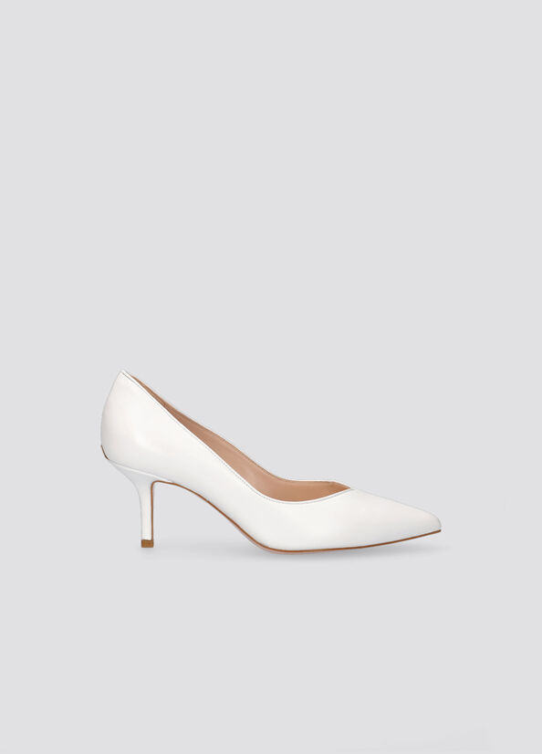 White Women's Liu Jo Leather High Heels | DSM-734021